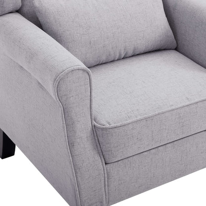 Fauteuil Roza - met kussen - lichtgrijs