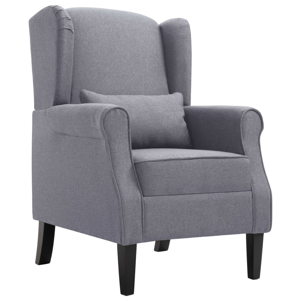 Fauteuil Roza - met kussen - donkergrijs