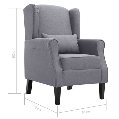 Fauteuil Roza - met kussen - donkergrijs