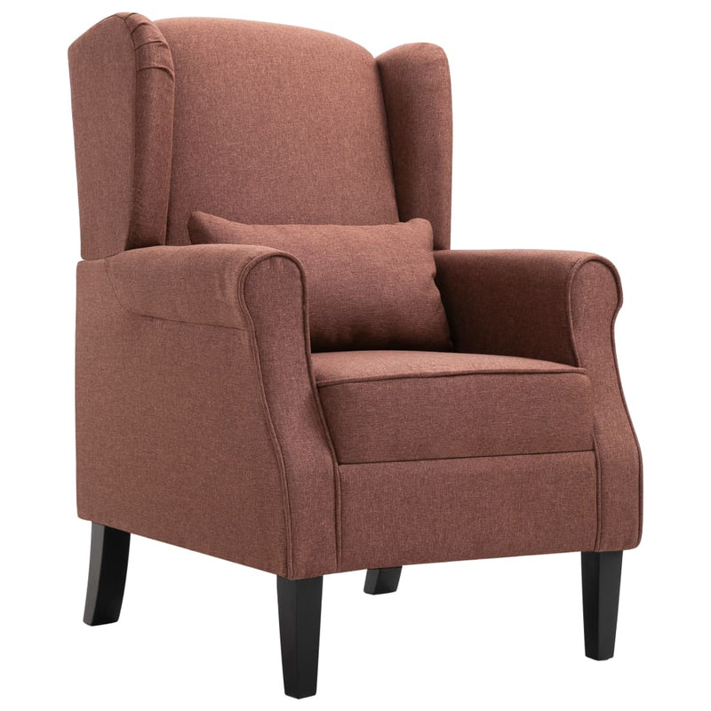 Fauteuil Roza  - met kussen - bruin – extra afbeelding
