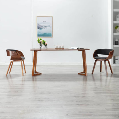 Eetkamerstoel Lieke - gebogen hout - grijs