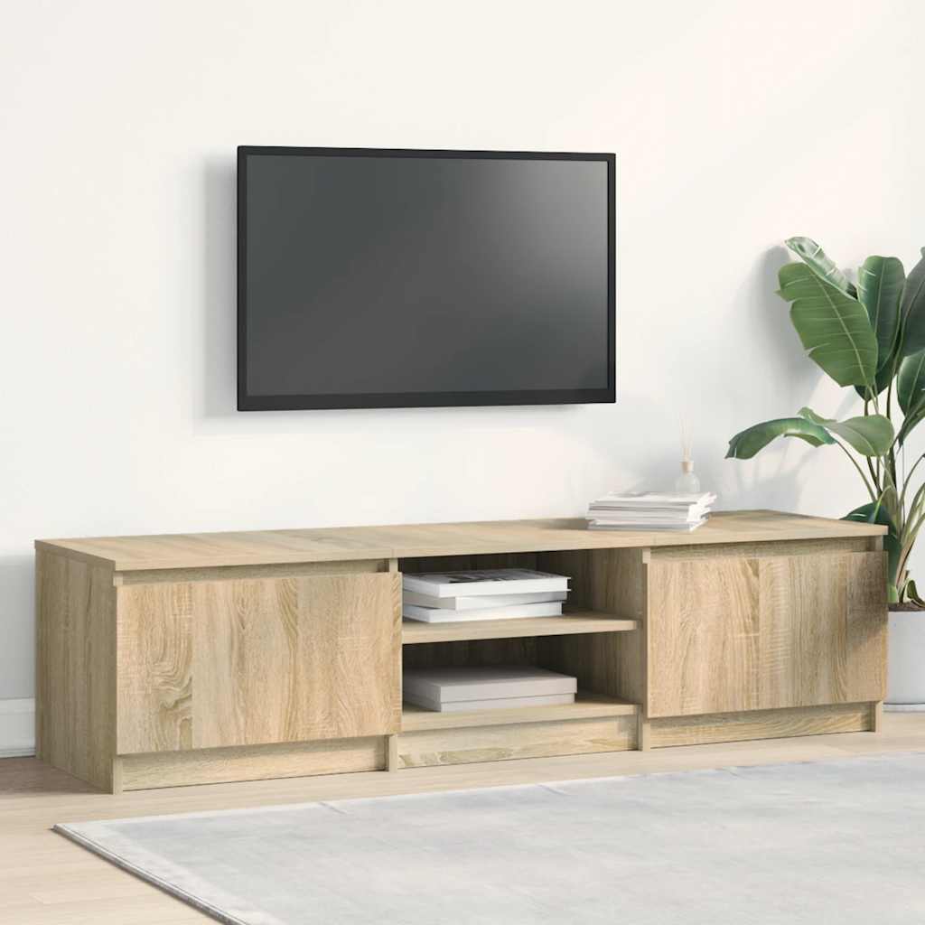 Tv-meubel Kyan - 140x40x35,5 cm - sonoma eiken