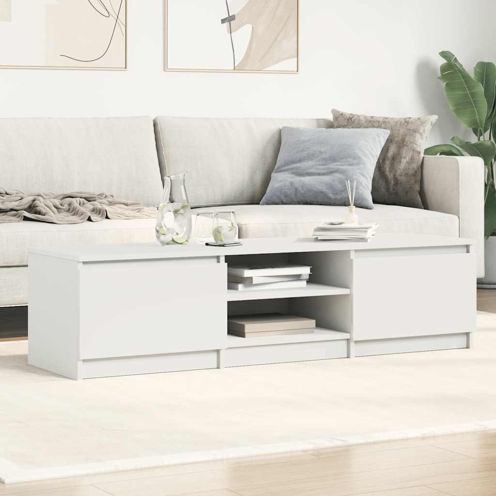 Tv-meubel Kyan - 140x40x35,5 cm - hoogglans wit