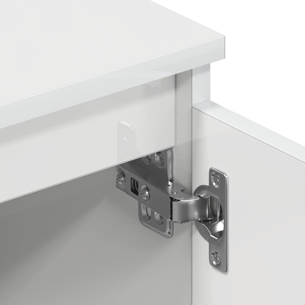 Tv-meubel Kyan - 140x40x35,5 cm - hoogglans wit