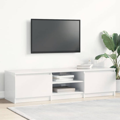 Tv-meubel Kyan - 140x40x35,5 cm - hoogglans wit