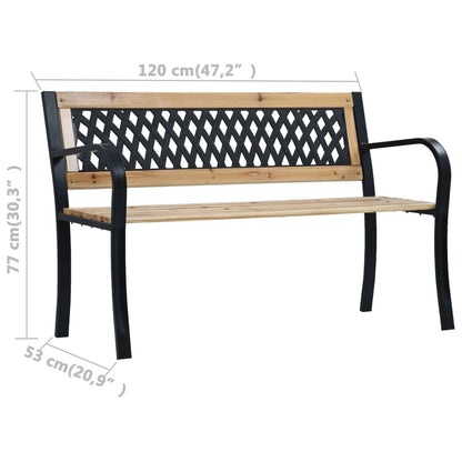 Tuinbank Paulien - 120 cm - hout - naturel