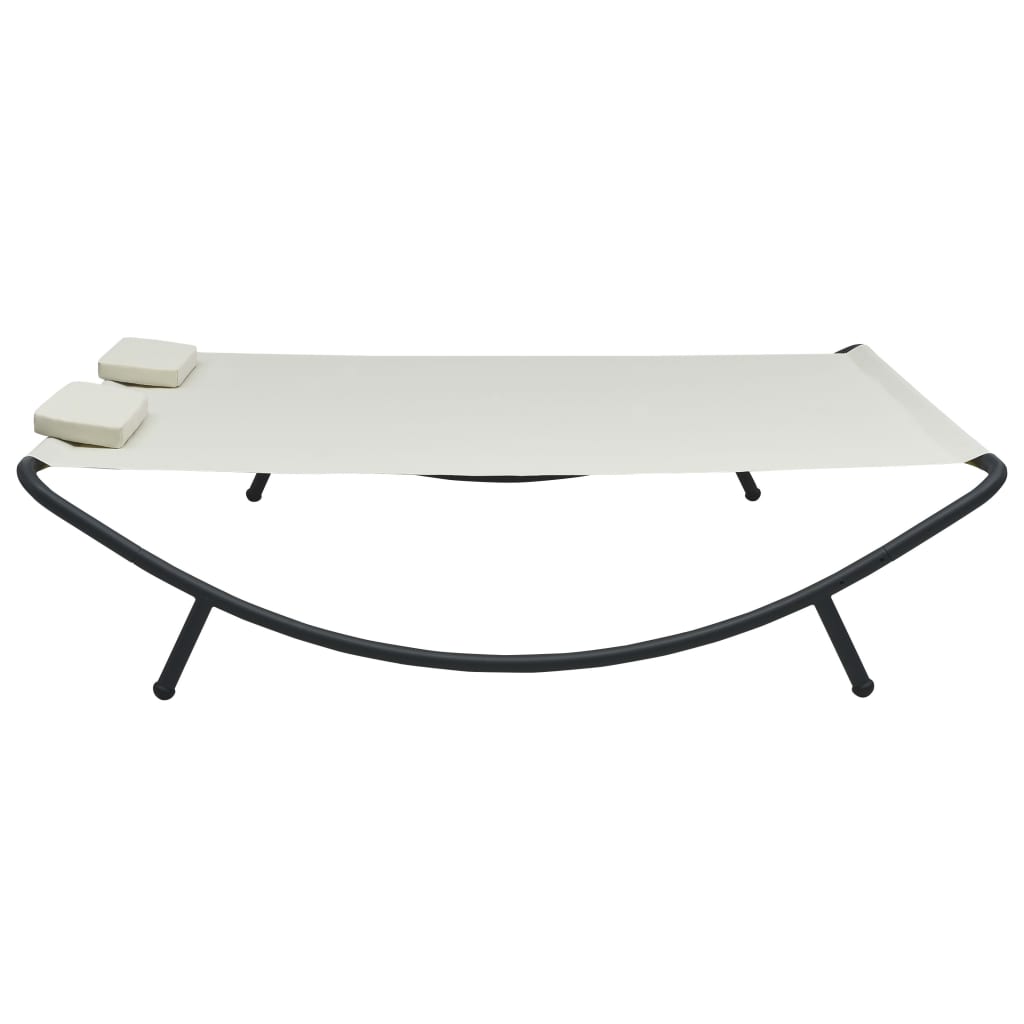 Ligbed Eline - 200 x 173 x 45 cm - crème