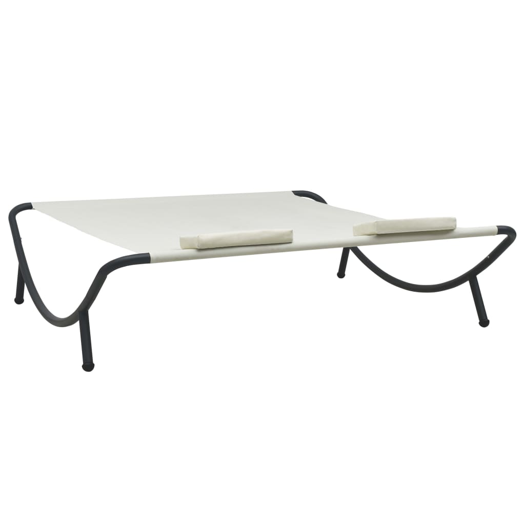 Ligbed Eline - 200 x 173 x 45 cm - crème