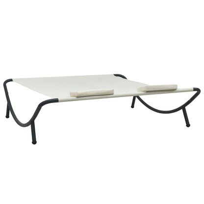 Ligbed Eline - 200 x 173 x 45 cm - crème