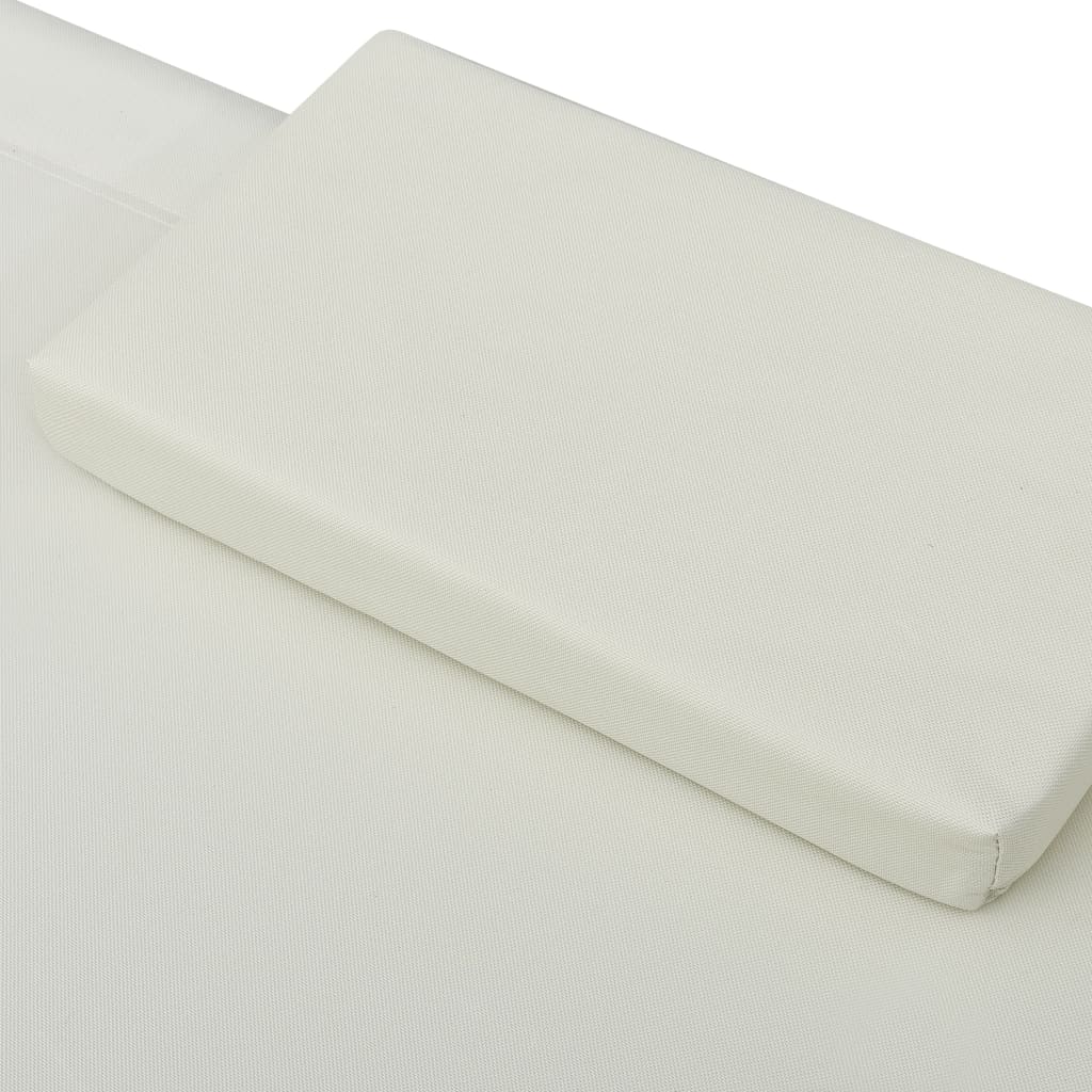 Ligbed Eline - 200 x 173 x 45 cm - crème