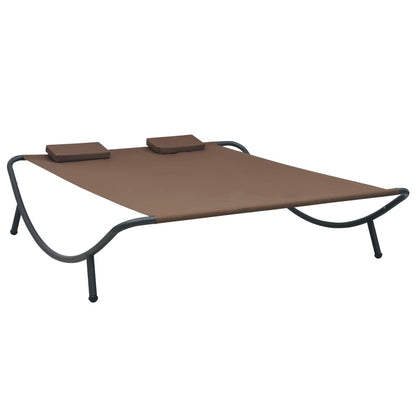 Ligbed Eline - 200 x 173 x 45 cm - bruin