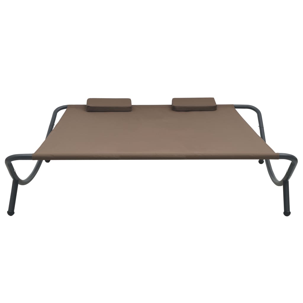 Ligbed Eline - 200 x 173 x 45 cm - bruin