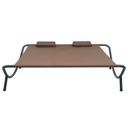 Ligbed Eline - 200 x 173 x 45 cm - bruin