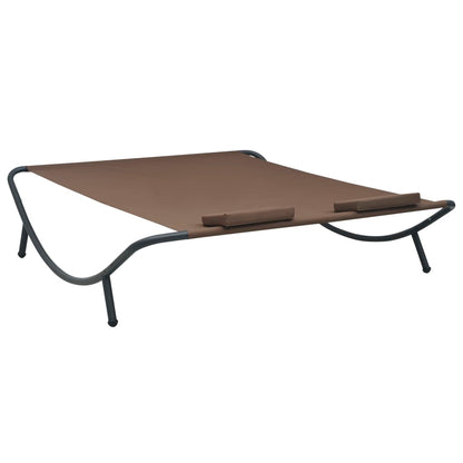 Ligbed Eline - 200 x 173 x 45 cm - bruin