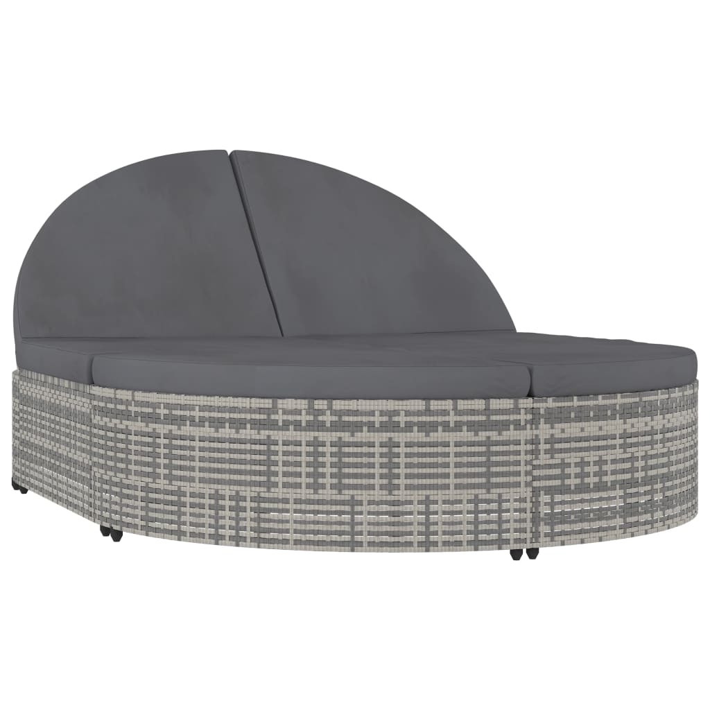 Ligbed Wilhelma -mmet kussens - 2-persoons - grijs