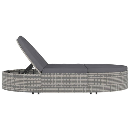 Ligbed Wilhelma -mmet kussens - 2-persoons - grijs
