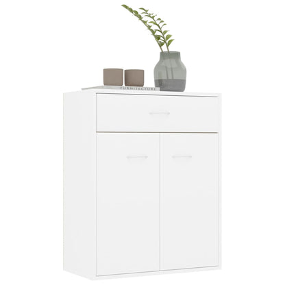 Dressoir Laurent - bewerkt hout - wit