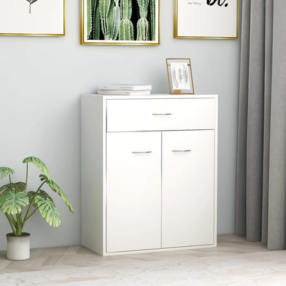 Dressoir Laurent - bewerkt hout - wit