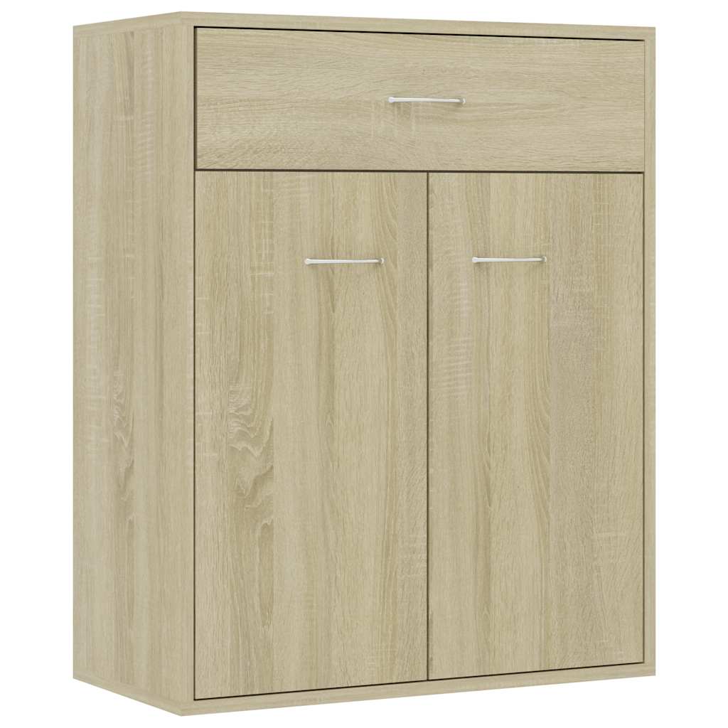 Dressoir Laurent - bewerkt hout - sonoma eiken