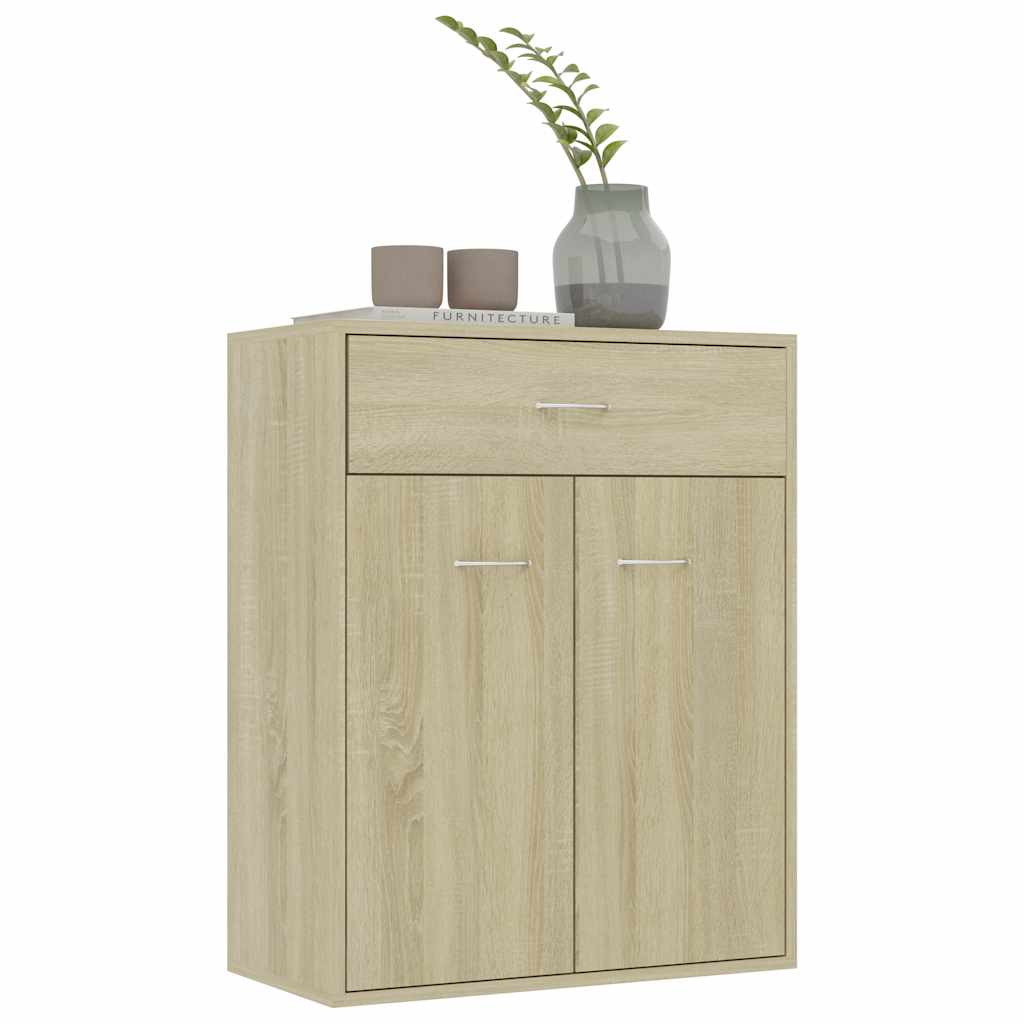 Dressoir Laurent - bewerkt hout - sonoma eiken