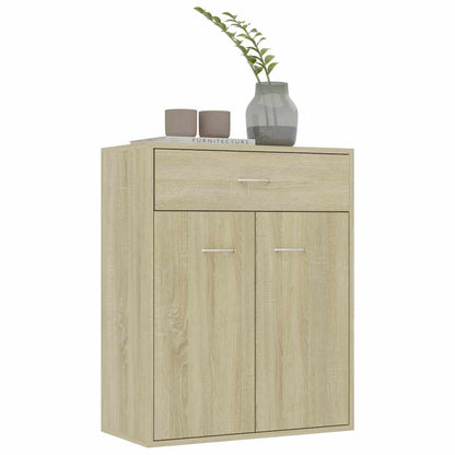 Dressoir Laurent - bewerkt hout - sonoma eiken