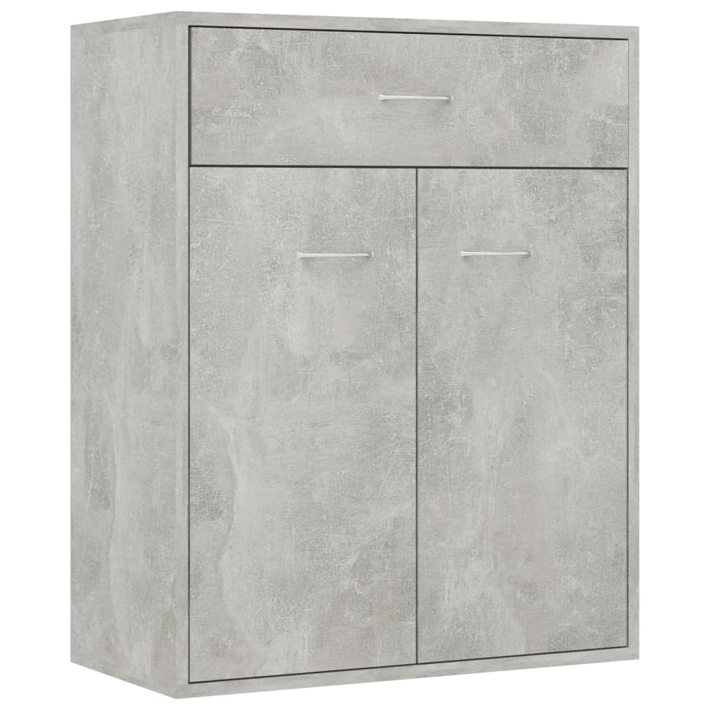 Dressoir Laurent - bewerkt hout - betongrijs