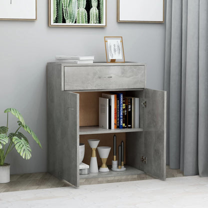 Dressoir Laurent - bewerkt hout - betongrijs