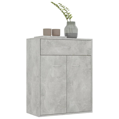 Dressoir Laurent - bewerkt hout - betongrijs