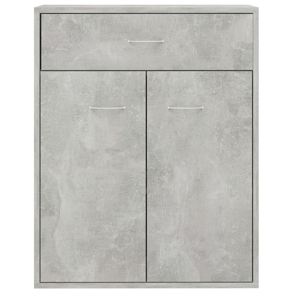 Dressoir Laurent - bewerkt hout - betongrijs