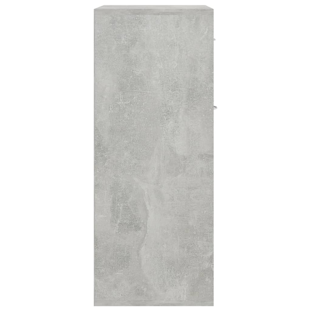 Dressoir Laurent - bewerkt hout - betongrijs