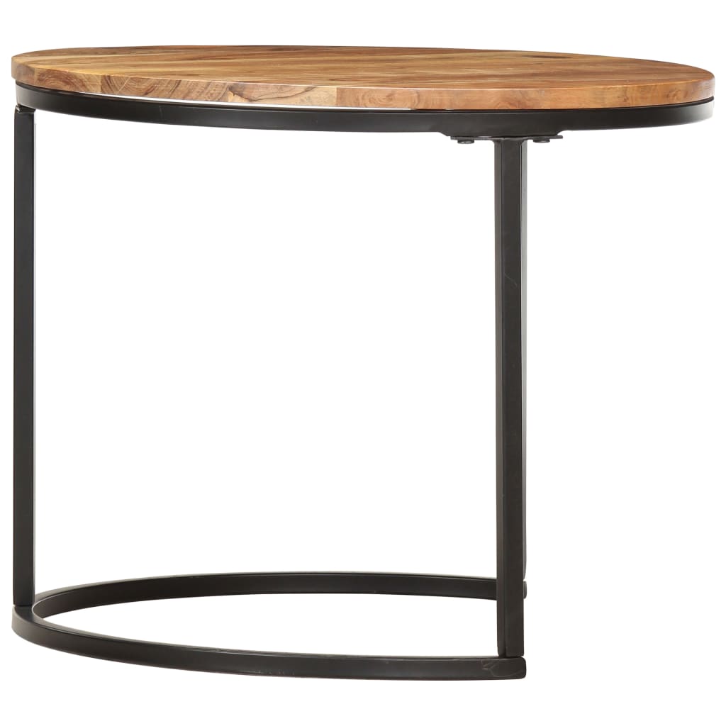 Salontafel Kees - 40x34 cm - 2-delig - massief acaciahout