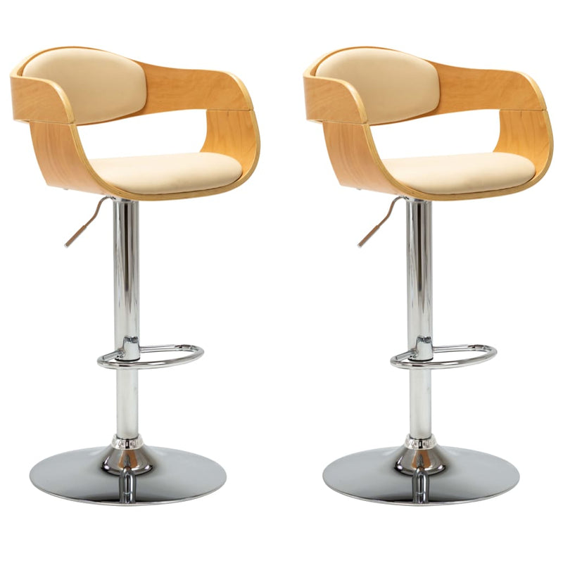 Barstoel Ilse - 2 stuks - verstelbaar - lichtbruin – extra afbeelding