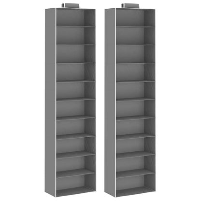 Kledingorganisers Hangend Met 4 Schappen Stof Grijs