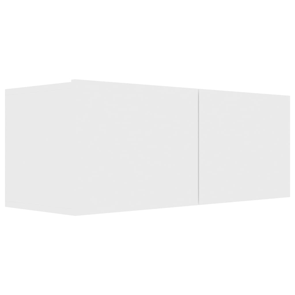Tv-meubel Hidde - 80x30x30 cm - wandmeubel - wit