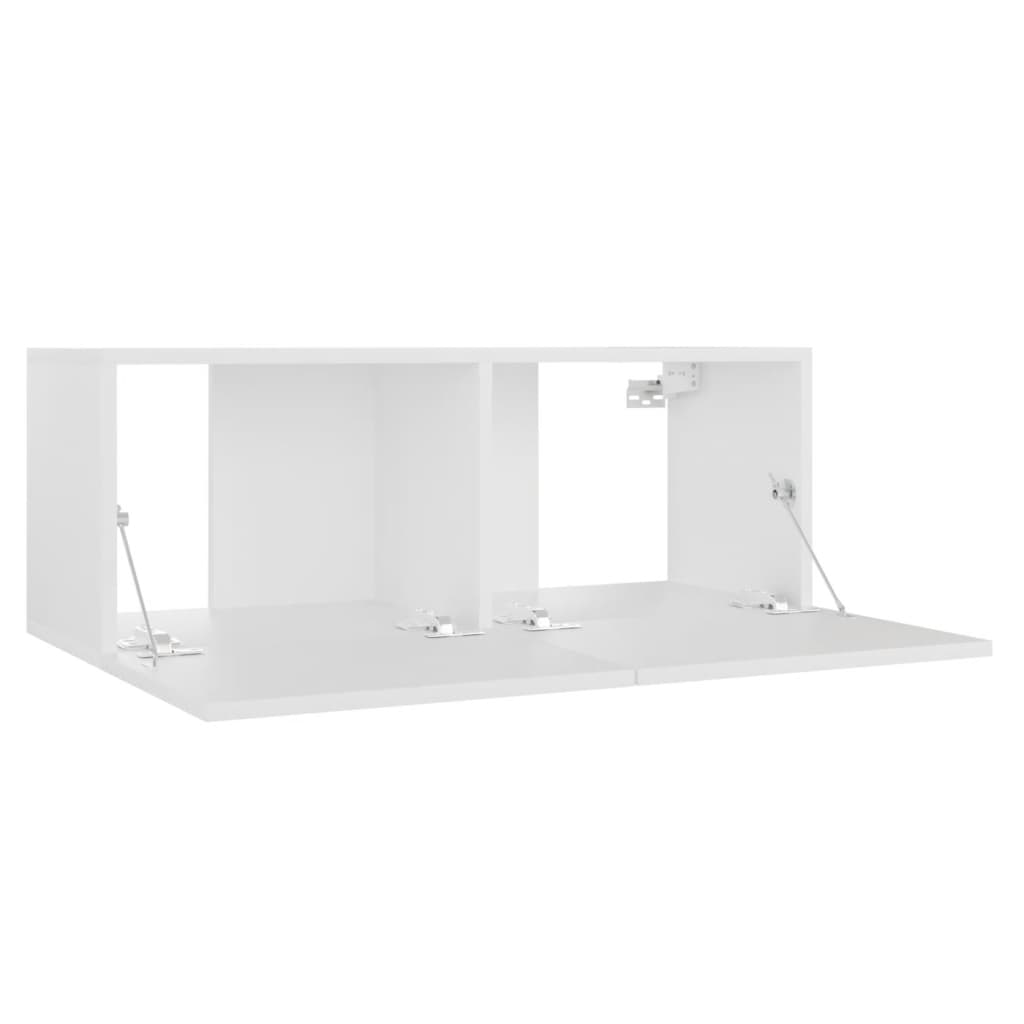 Tv-meubel Hidde - 80x30x30 cm - wandmeubel - wit