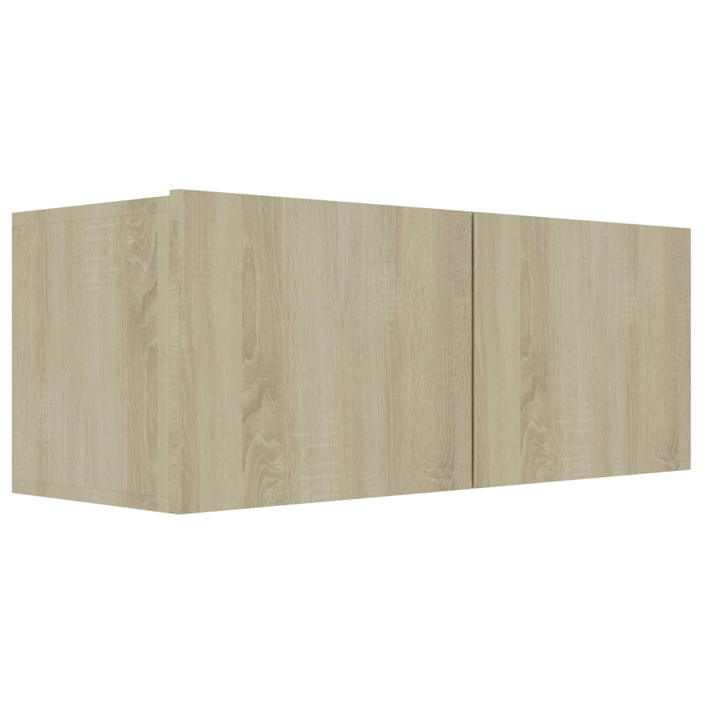 Tv-meubel Hidde - 80x30x30 cm - wandmeubel - sonoma eiken