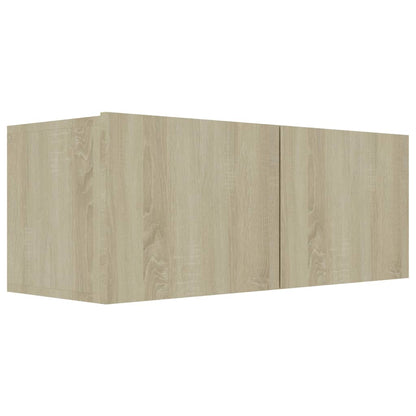 Tv-meubel Hidde - 80x30x30 cm - wandmeubel - sonoma eiken