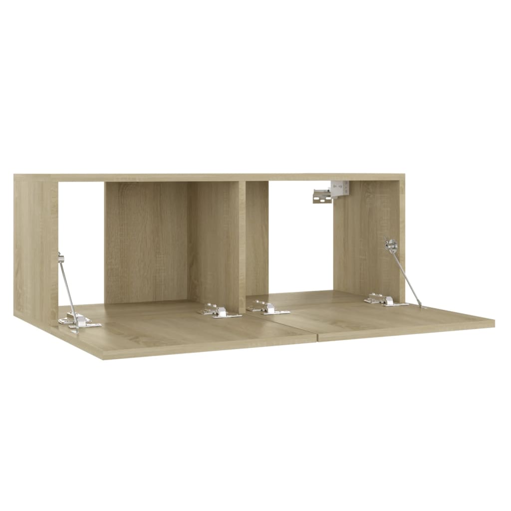 Tv-meubel Hidde - 80x30x30 cm - wandmeubel - sonoma eiken