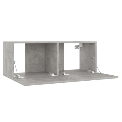 Tv-meubel Hidde - 80x30x30 cm - wandmeubel - betongrijs