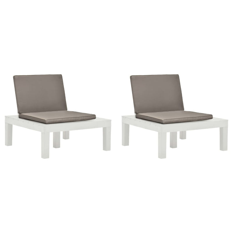 Tuinstoel Lonneke - 2 stuks - met kussens - wit – extra afbeelding