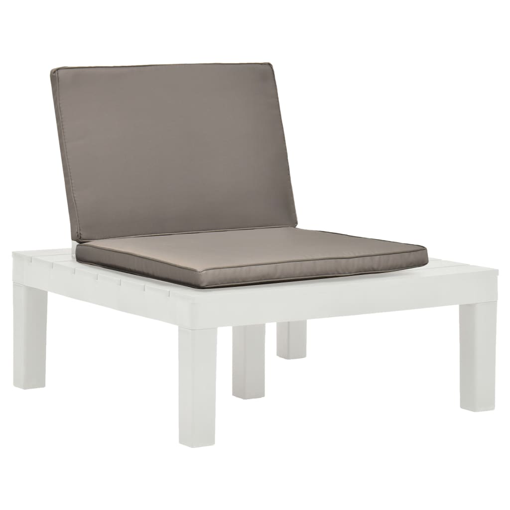 Tuinstoel Lonneke - 2 stuks - met kussens - wit