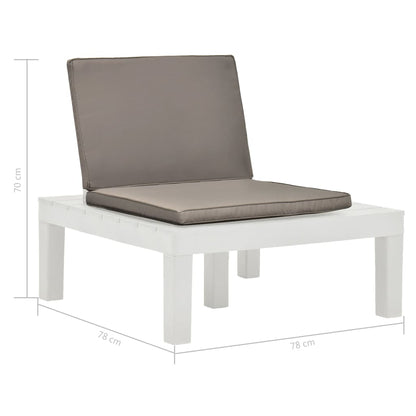 Tuinstoel Lonneke - 2 stuks - met kussens - wit