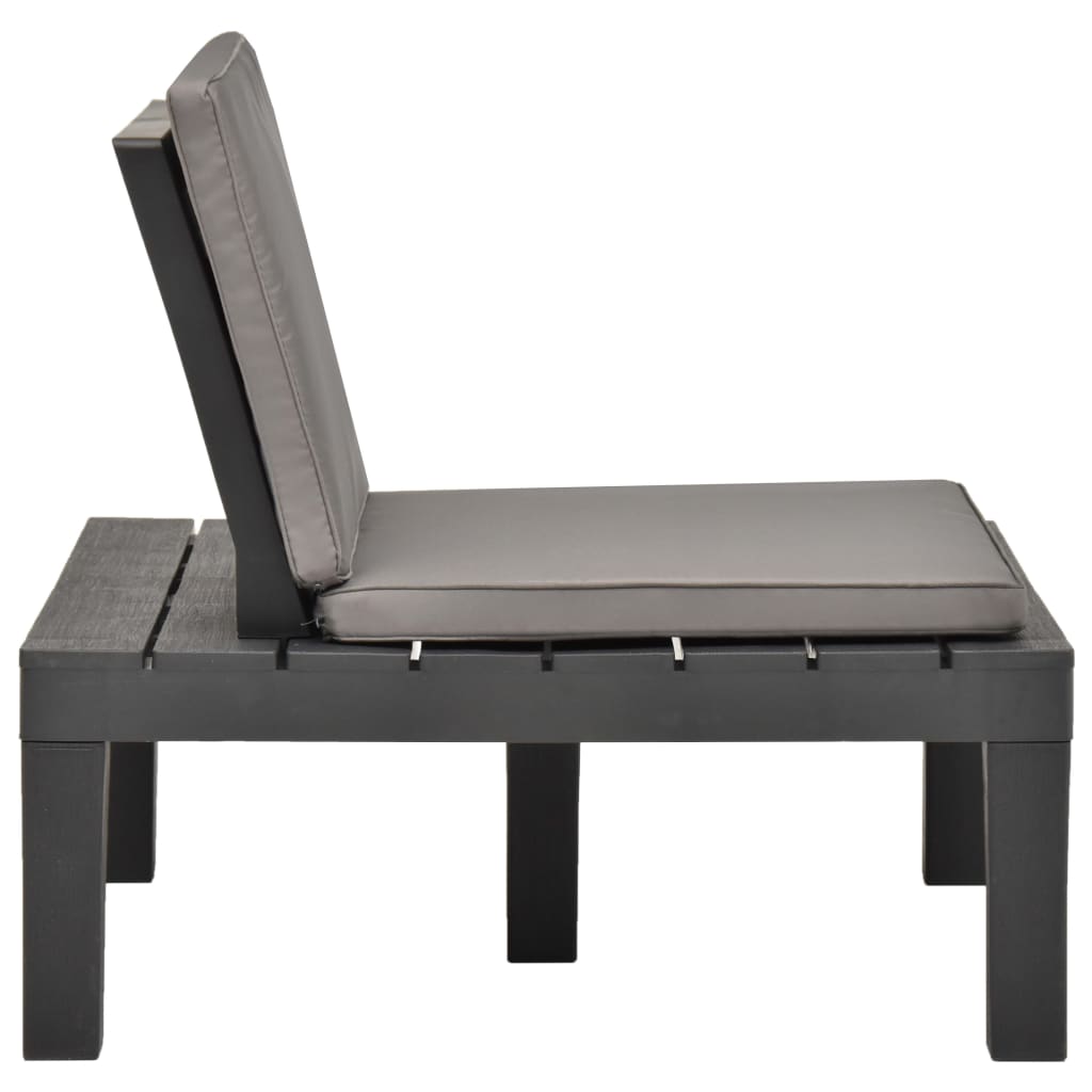 Tuinstoel Lonneke - 2 stuks - met kussens - antraciet