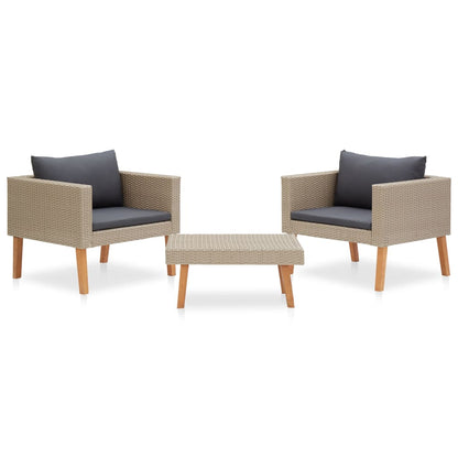 Tuinset Dries - 3-delig - met kussens - beige