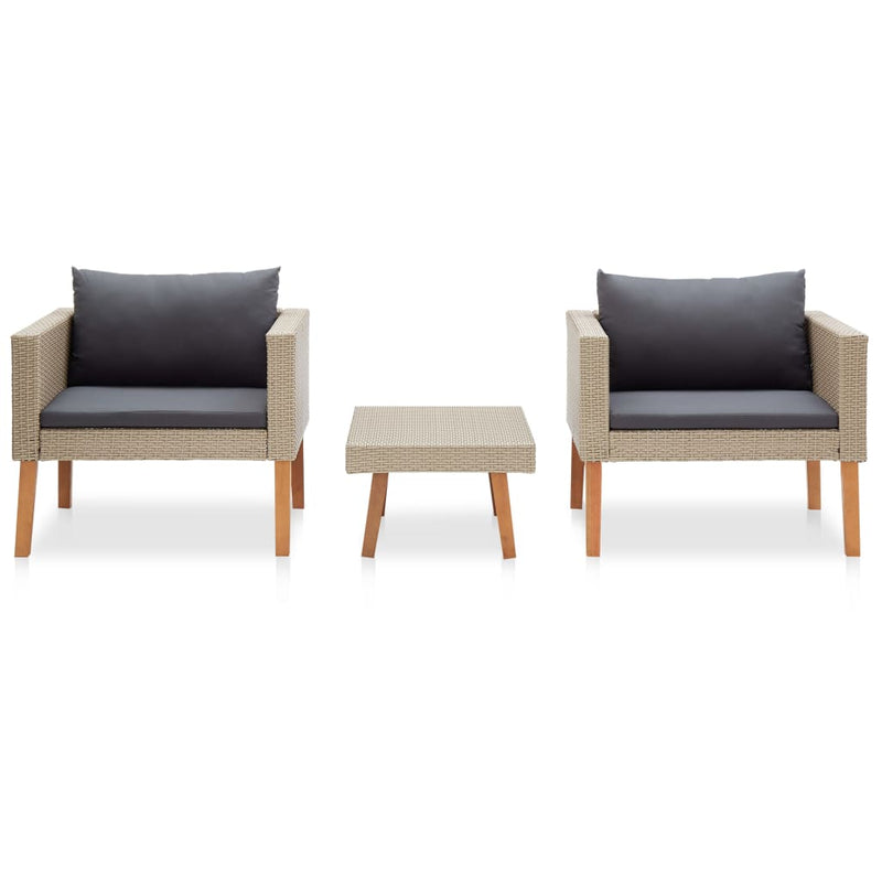 Tuinset Dries - 3-delig - met kussens - beige