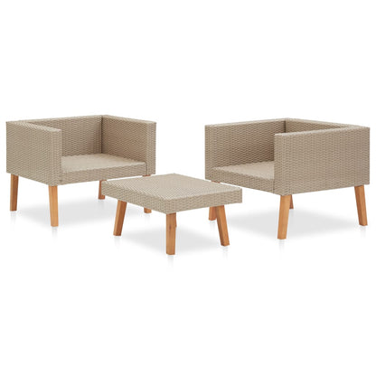 Tuinset Dries - 3-delig - met kussens - beige