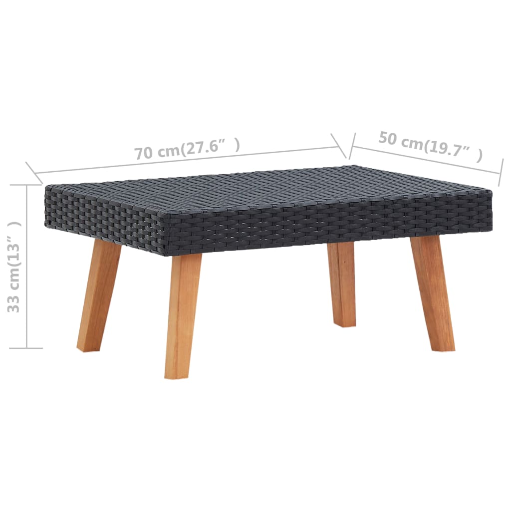 Tuinset Dries - 3-delig - met kussens - zwart