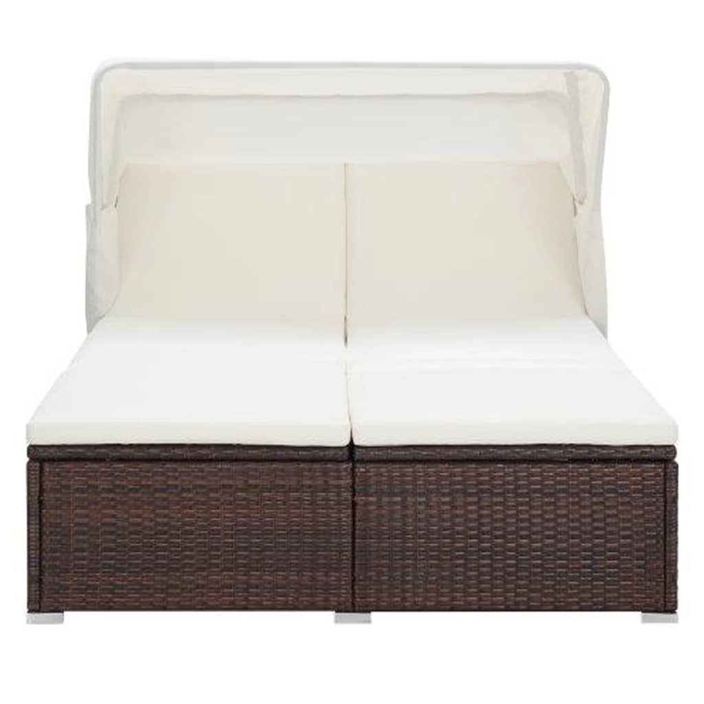 Ligbed Frits - 194x120,5x110 cm - met kussen - bruin