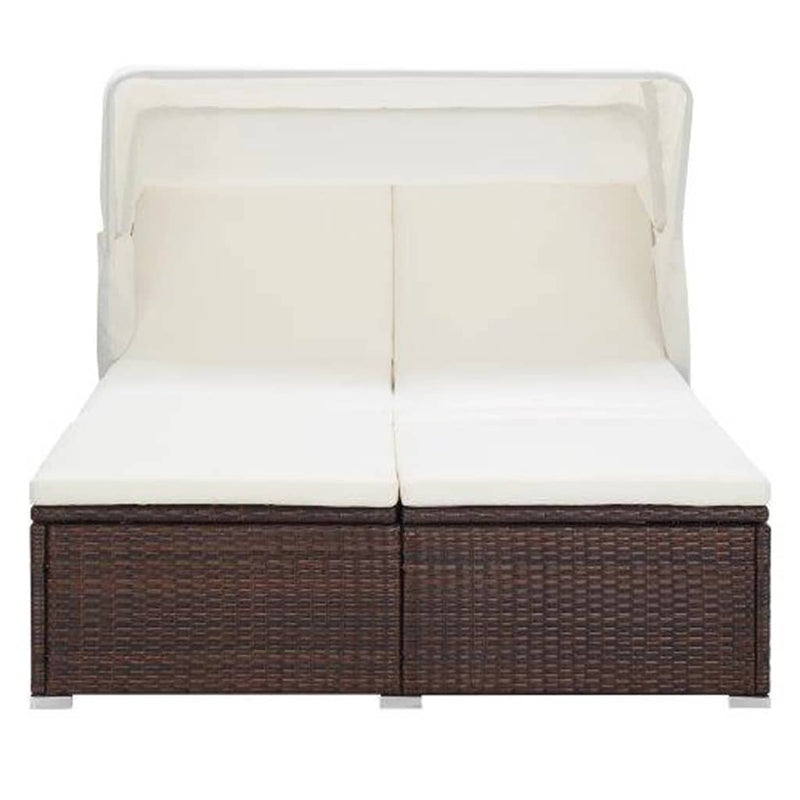 Ligbed Frits - 194x120,5x110 cm - met kussen - bruin