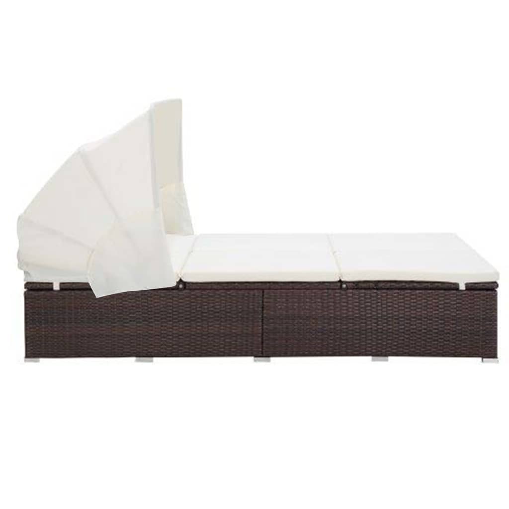 Ligbed Frits - 194x120,5x110 cm - met kussen - bruin